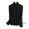 Women's Sweaters 2023 Double Faced German Velvet Base Coat Thickened Silk Cashmere Long Sleeve Warm Top