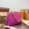 Tasarımcı Koussin Çanta Crossbody Women Omuz Çantaları GÜNLÜ DERİ DERİ ZİNCELİ TOTES ÇANTI ÇANTA Çıkarılabilir kayışlar 3 İçinde Bölmeler Luxurys Bag Coussin