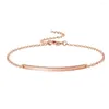 Bracelets de charme MinaMaMa minimaliste en acier inoxydable blanc géométrique bâton de courbure pour les femmes à la mode simple bracelet bijoux