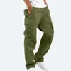 Herenbroeken Overalls Trekkoord Multi-pocket Effen kleur Casual broek Mode Losse comfortabele lichtgewicht pantalones