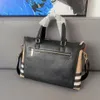 Deaigner marca hombres bolsos de hombro maletín de lujo a rayas a cuadros vaca diseñadores de cuero bolsos de alta calidad 7a para hombre portátil Messeng2999