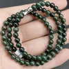 Certifié vert huileux naturel A Jade jadéite sculptée perles de 5.8MM collier de 21 pouces