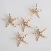 Hårklipp 5st STARFISHES CLIP Handgjorda Sea Star Golden Hairpin Accessories EA