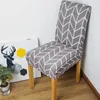 Stol täcker elastisk täckning för universell storlek stickat tryckt hus sittplats Seatch Lving Room Chairs Home Dining