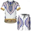 Heren Trainingspakken Zomer T-shirtset Casual pak met korte mouwen Trainingspak Mode 3D Afrika-stijl Gedrukt Street chic 2-delig Oversized