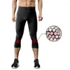 Men's Tracksuits Safety Anti-Collision Basketball Shorts Men Fitness Training 3/4 Leggings With Knee Pads Sports 3XL Compression Trousers