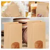 Gift Wrap 50pcs Bakery Bags With Clear Window Toast Paper Cookies Pastries Sandwich