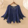 Women's Sweaters Women 2023 Summer Hollow Loose Pullovers Female Shawl Knitted Sweater Tops Ladies Short Out Jumper W39