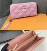 Topp Luxury Leather Purse Wallets Zipper Kvinnor stor kapacitet mode märkesdesigner plånböcker retro handväska för män kvinnliga korthållare mynt berömd koppling plånbok c