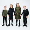 Mädchenkleider AP Casual Velours Kollektion Jungen Mädchen Herbst Winter Familie passende Kleidung Kind Mode Velours Set Top Kleid Freizeitkleidung 231204