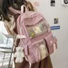 Koreańskie plecaki na dużych pojemności Kobiety Kawaii Uczniowie Preppy ITA Bag dla nastolatków dziewcząt słodkie wodoodporne torby szkolne 211026287k