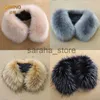 Scarves 100% Faux Fur Collar Scarf For Women Fluffy Jacket Collar Imitation Fox Raccoon Fur Shawls Wraps Shawl Clothes Fur Accessories J231204