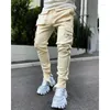 Pantalones de hombre Mannen Geladen Sport Dragen Longpants Jogger Schoen Reflecterende Willekeurige Man