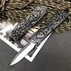 (Micro Tech) Auto OTF Knife 3.464 "440C stålblad, zink aluminiumlegeringshandtag, utomhus taktisk strids elf-försvar knivar EDC Pocket Tool