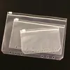 5pcs Lot A5 A6 A7 Dosyalar Tutucu Standart Şeffaf PVC Gevşek Yaprak Çantası Kendi tarzı fermuar dosyalama organizatör Ürün Binder2354