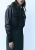 Blouson aviateur en simili cuir pour femme, manteau avec poche à fermeture éclair, couleur unie, noir, manches longues, basique, automne et hiver
