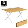 Campmöbler moeye utomhus camping bambu plank bord bärbar picknick vikbar skrivbord aluminium legering vikbar