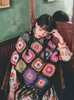 Pulls pour femmes Tiyihailey 2023 Glands Crochet Vêtements d'extérieur Fabriqués à la main National Femmes Pashmina Automne Châle Cape Rouge Balck Blanc