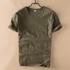 Męskie garnitury A2047 Zomer Nieuwe Katoen T-shirt Mannen O-Hals Effen Kleur Casual Basic Tees Plus Size Korte Mouw Tops