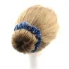 Hårklipp 12st mode scrunchies kvinnor flickor scrunbie elastiska mjuka hållare bobble band