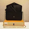 Designer BagsClassic Luxury Designer Handbag Pochette Felicie Bag äkta läderhandväskor axelhandväska koppling tote messenger 256r