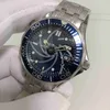 Real Po Men's James Bond 007 Automatisk Watch Men Blue Dial Rostfritt Steel Casino Royale Limited Edition 41mm Armband MEC247279L