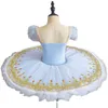 Bühnenkleidung Kinder-Ballettkleid Hellblauer TUTU-Rock für Mädchen, institutionelle Aufführung, Kindergarten, flauschige Gaze