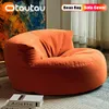 Chair Covers OTAUTAU Thick Soft Chenille Bean Bag Cover without Filler Washable Floor Corner Seat Beanbag Pouf Ottoman Furniture SF011 231204