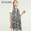 Shawls Wuaumx Women's Scarf Zebra Pattern Print Scarves Spring Autumn Stripe Shawl And Wraps For Lady Muffler Hijab 180*90cm 231204