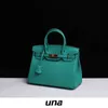 Borse in vera pelle Borsa da donna alla moda con strato superiore in vera pelle bovina blu chiaro