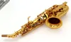 Eastern music German style gold lacquer curved soprano saxophone with engraving >>>