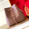 Sac de créateur M44020 M45256 Neonoe Sac seau à cordon pour femmes 2 tailles Hommes Pochette Fourre-tout Sac à main Véritable Cuir Marron Fleur Cross Body Lady Sacs à bandoulière de luxe