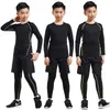 Survêtements pour hommes enfants sous-vêtements thermiques ensemble hiver séchage rapide chaud garçons filles fitness