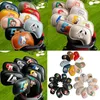 Club Heads 9Pcs Embroidered PU Golf Club Iron Head Covers Protector Golfs Head Cover Set Golf Accessories Golf Putter Cover Golf Headcover 231204