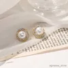 Stud Nouvelles femmes boucles d'oreilles en cristal mode coréenne petites boucles d'oreilles bohème oreille bijoux Imitation perle boucles d'oreilles en gros lot R231204