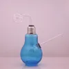 2 pezzi Design unico Mini Bruciatore a olio in vetro Bong Lampada narghilè Spessore forma bulbo Riciclatore Gorgogliatore Tubo dell'acqua Staccabile Dab Rig Bong con ciotola olio sostituibile da 30 mm