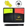 Cheerleading Soccer Whistle Referee Coin Football Cards with Pen Notebook Wallet Set Training Fair Play Toss Professional Sports Equipment 231202