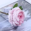 Dekorativa blommor vintage europeiska konstgjorda pion Peony Silk Fake Wedding Party Home Decoration Flower Bouquet Wreath Diy Scrapbooking