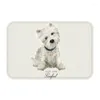 Teppiche Personalisierte Westie Highland Terrier Fußmatte Matte Anti-Rutsch-Hund Küche Bad Toilette Teppich Teppich 40 60 cm