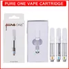 Pure One Glass Carts Ceramic Atomizers COIL VAPE CARTRIGGES 0,8 ml 1,0 ml TOM ATOMIZER 510 Tråd tjock oljepatron med förpackningsförpackare