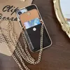 Designer telefoonhoesjes voor iPhone 15 15pro 14 14pro 13 13pro 12 12pro 16 pro max leer galvaniseren luxe bescherming telefoon beschermhoes met kettingkoord