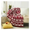 Mantas Nordic Christmas Throw Manta de punto Jacquard Árbol Oficina Siesta Ocio para camas Sofá Cubierta Mujeres Mantón Suave 231204