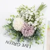 Decorative Flowers 12pcs Artificial Fake Plastic For Bride Bouquets Decoration Home Kitchen Bedroom Wedding Party Decor