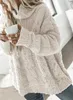 Pulls pour femmes Pull Pull Femmes Automne Printemps Gris Blanc Simple Col En V Tricot Élastique Pulls Jumper Casual Épais Chaud Basic Jumpers T231204