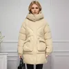 Women's Trench Coats 2023 Winter Women Mid-Long Parkas Jackets Casual Thick Warm Hooded Pattern Coat Female Outwear Jacket