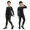 Men's Tracksuits Thermal Underwear Set Boys Girls Winter Warm Long Johns Fast-Dry Thermo For Kids Sportswear T-Shirt Pants