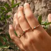 Cluster Rings Roxi Summer Colorful Crystal for Women Par Wedding 925 Sterling Silver Party Engagement Ring smycken Anillos