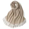 Écharpes Longming 100% laine mérinos tricoté châle femmes automne mode classique plaid solide écharpe hiver chaud noué silencieux pour homme 231204