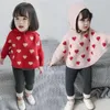 Ensembles printemps automne enfants pull tricoté mignon enfants vêtements cape bébé filles à capuche enfants pulls s 231202