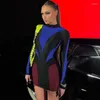 Casual Kleider Frauen 2024 Frühling Herbst Mode Langarm Party Club Streetwear Bodycon Mini Kleid Großhandel Artikel Für Business